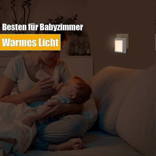 Nattlampe med skumringssensor 4 stk. Retningslys Varmhvit