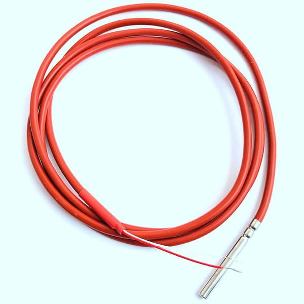 2-tråds PT1000 Temperatursensor Termistor Silikon Gelbelagd 1,5 meter Sond 45mm X 5mm -50-180