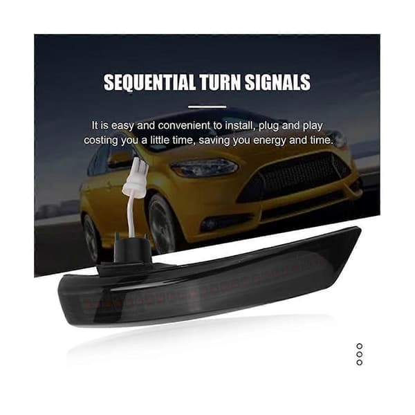 2X Dynamiske LED-speilblinklys for Focus Mk2 Mk3 Mondeo