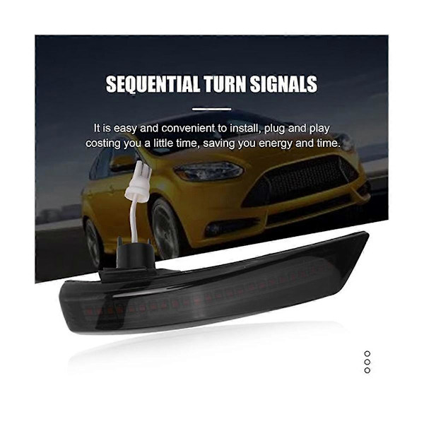 2X Dynamiske LED-spejlblinklys Blinklys til Focus Mk2 Mk3 Mondeo