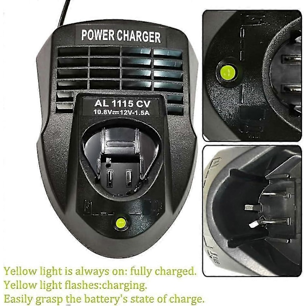 AL1115CV AL1130CV Batterilader til Bosch 10.8V 12V Lithium Lion Batteri BC690 BC330 BAT412A BC430 BAT411 BAT412 BAT41