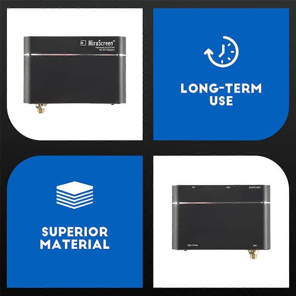 Trådløs Wifi HD VGA AV Display Adapter Miracast Airplay DLNA Skjermspeiling for XR IOS Android Ph