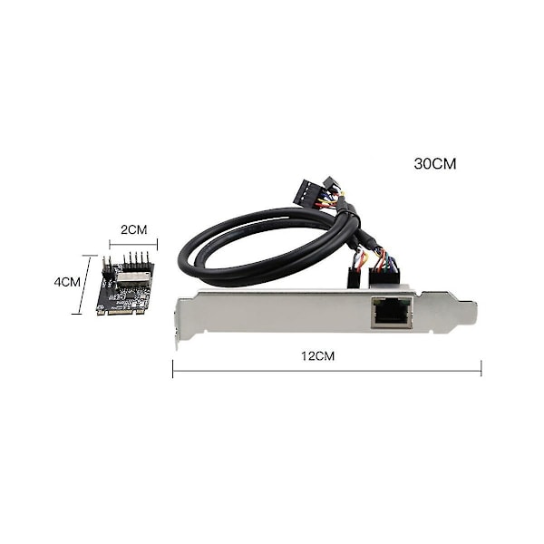 Mini Pci-e Till Gigabit Nätverkskort 1000m Rj45 Port Trådbundet Pcie Skrivbordsdator Nätverkskort Rtl8111h Pci Express Adapter