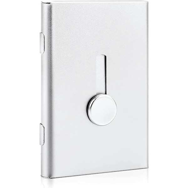 Visitkortshållare Portabelt Kortskyddsfodral (Silver)