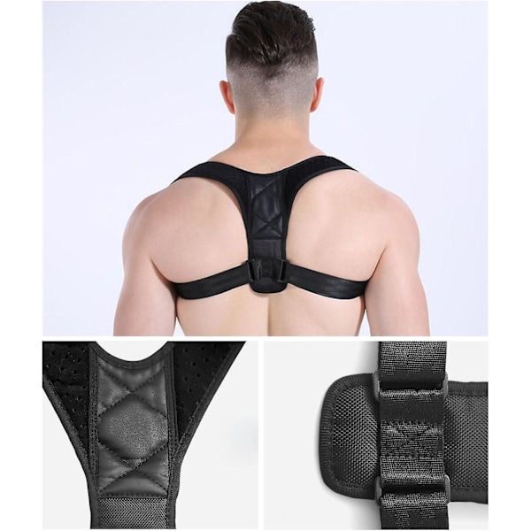 Unisex Posture Korrektion Ret Holder Justerbar Størrelse Skulder Ryg Posture Brace Ryg Brace til