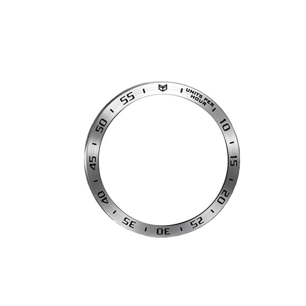 Bezelring i rustfrit stål kompatibel med Samsung Galaxy Watch8 Classic 46mm - Forbedr din urstil Sølv + Sort