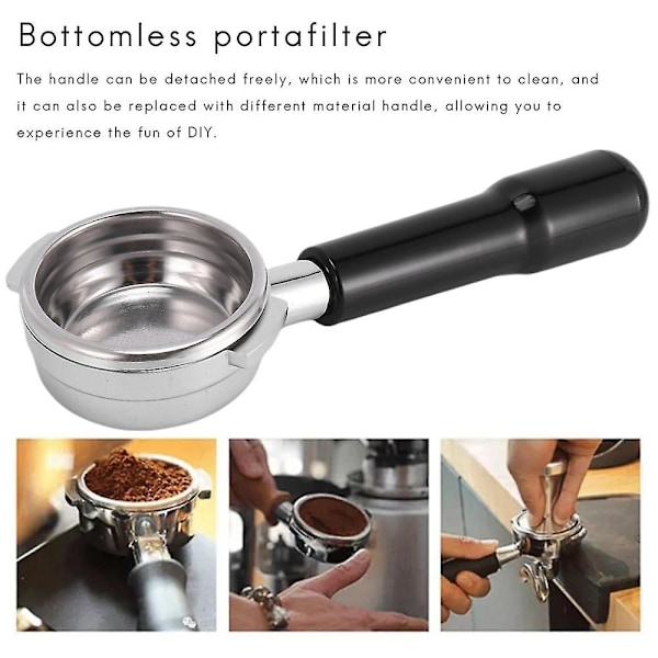 58mm Pohjaton Ruostumattomasta Teräksestä Valmistettu Espressokahvikone Yhdelle Ja Kupille Suodatinkorin Kanssa