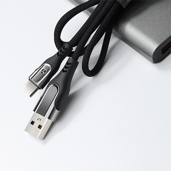 USB-C hurtigopladningskabel 1 meter Sort 1,2 m