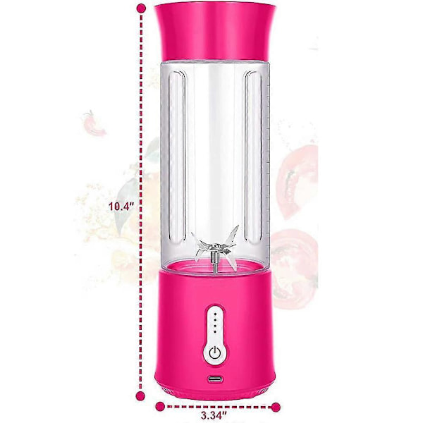 500ml Bærbar Blender For Smoothies Og Shakes | 4000mah 6-blads USB Oppladbar Smoothie Blender | Håndblender For Sport Reise Gym