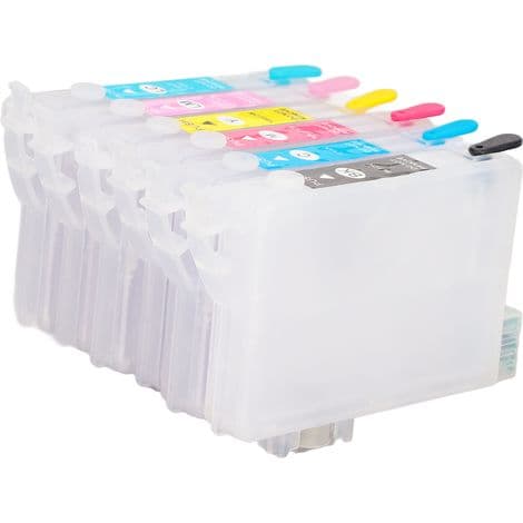 Tilbehørssæt til Stylus Photo R200 R220 R300 R300M R320 printer (6 blækpatroner)