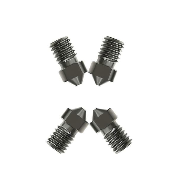 4 stk. Hærdede Ståldyser V6 Dyser 0,4 mm til 1,75 mm Filament til 3D Printer Dele