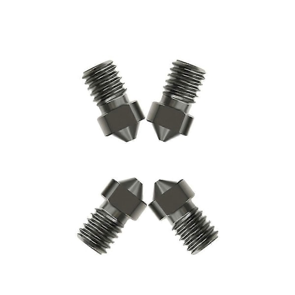 4 stk. Herdet Stål Dyser V6 Dyser 0,4 mm for 1,75 mm Filament for 3D-skriverdeler