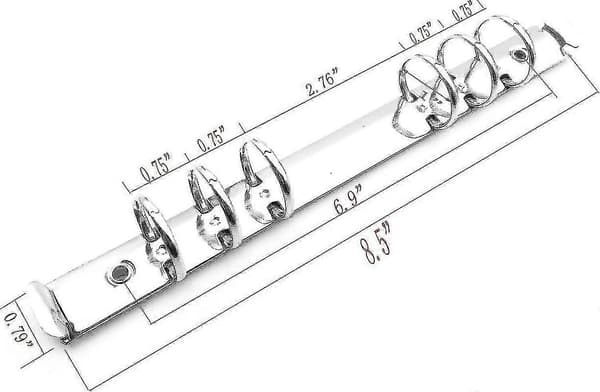 2 Stykker 6-huls Ringbind Mekanismer Udskiftningssæt Til Ringbindsplanlæggere (a5 25mm) - God Kvalitet