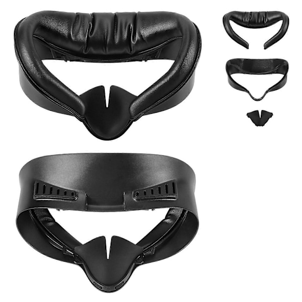 3 in 1 Replacement Mask for Meta Quest 3S Soft PU Pad + Facial Interface + Silicone Nose Pad VR Head