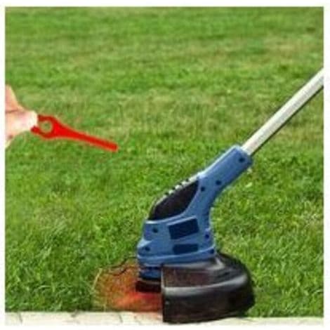 Pakke med 100 PA6 erstatningsblader kompatible med Florabest LIDL gresstrimmer FRTA 20 A1, FAT 18B2, FAT 18B3