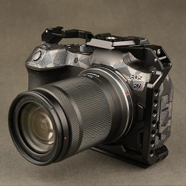 R7 Full Kamerabur Rig for Canon EOS R7 DSLR Kamera Video Cold Shoe Feste 1/4 Tommers Arca Stativbrakett