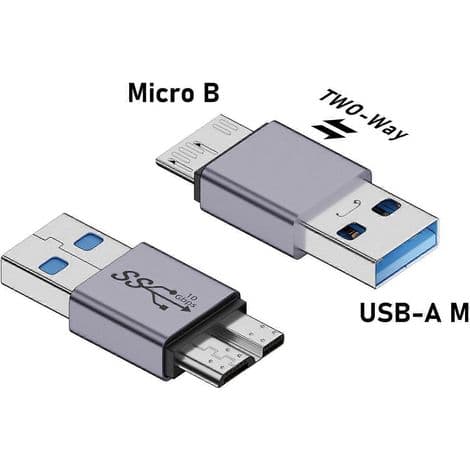 USB 3.0 Typ C Hane till Micro B Hona Adapter för Hårddisk och Telefon