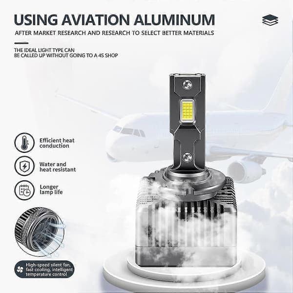D3s/d3r Bilfrontlyspære 110w 40000lm 6000k Hvit Auto Lys LED Oppdateringssett