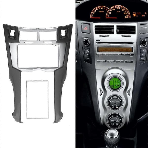 2 Din Bilstereo Ram Trim Kit för Instrumentbrädan för Yaris Vitz Platz 2005-2011 DVD-spelare Installation