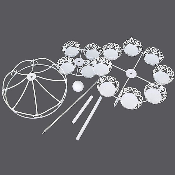 2-lags 12-tals karrusel cupcake stander holder display bryllupskage cupcake display stand