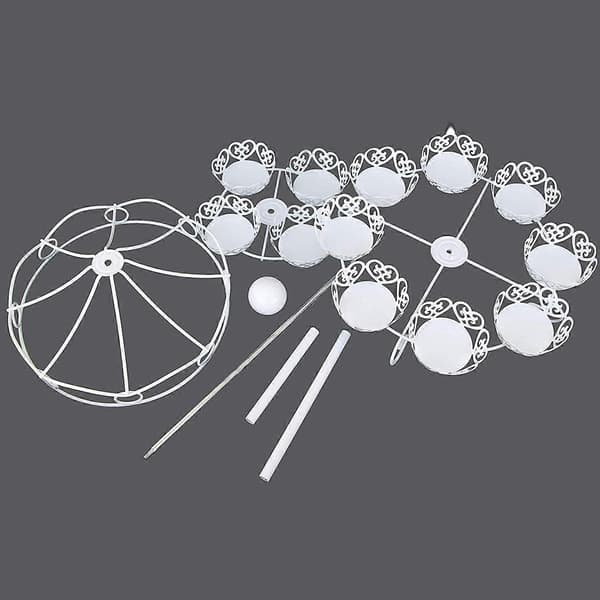 2-lags Karusell Cupcake Stativ Holder Display Bryllupskake Cup Display Stativ