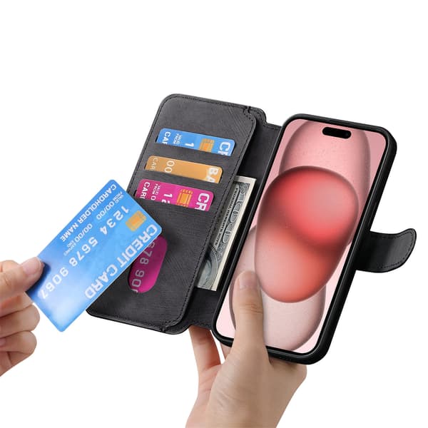 MagSafe Wallet Case for iPhone 16 Pro Max - Detachable 2-in-1 Case iPhone 14
