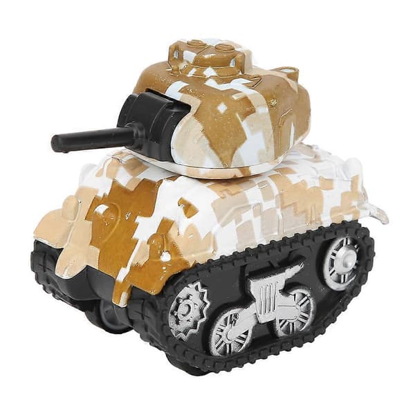 4 stk. Legeringstankmodel Træk Tilbage Høj Simulation Tankmodel Dekoration Legetøj Gave Camouflage Tank NO.5266