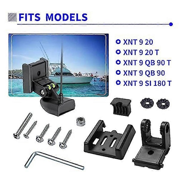 For 7400931 XNT Transducer Bracket, Transducer Mount for XHS Modeller, Transom Mounting Hardware Kit for XNT 9 20