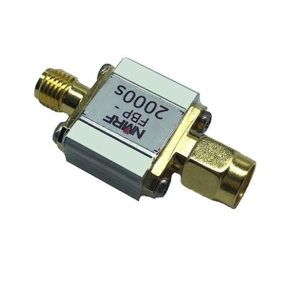 2000 MHz:n kaistanpäästösuodatin Fbp-2000s 2000 MHz:n RF-koaksiaalinen kaistanpäästö SAW-suodatin 1 dB:n kaistanleveys 5 MHz SMA-liitäntä