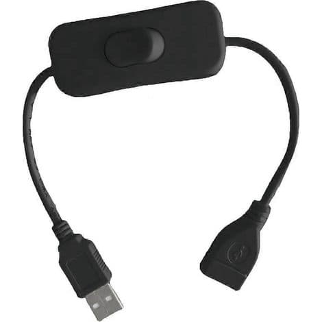 USB 2.0-kabel med strömbrytare för laddning och dataöverföring