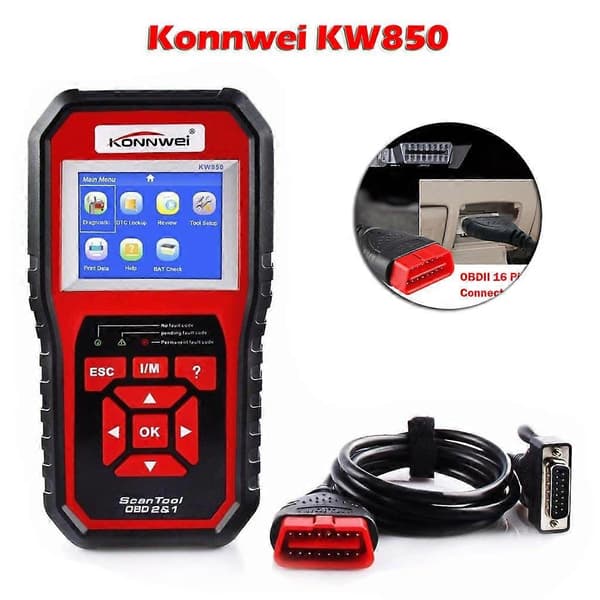 KONNWEI KW850 Fuld OBD2 Bilscanner Auto Bil Diagnostisk Værktøj OBDII Kode Læser