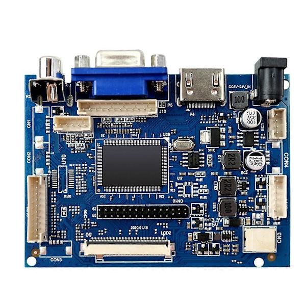 7 Tommer 1024 X 600 LCD Skærm Display Driver Board W/Driver Board Monitor til Understøttelse af AV Reverserings Prioritet