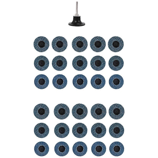 50 mm 2 tommer Lamelslibeskive til Roloc Roll Lock Slibeværktøj Passer til Polering af Metal Jern Rust