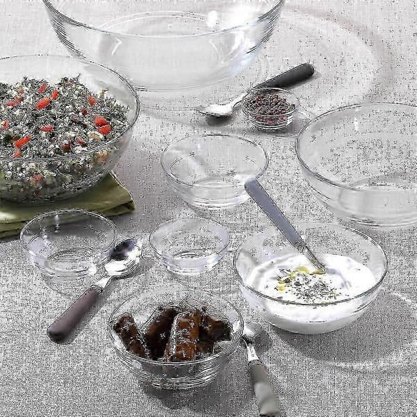 Duralex Sett med 4 Lys Runde Stableboller 7,5 cm Selskaper Grillmat Desserter Blanding Dipp