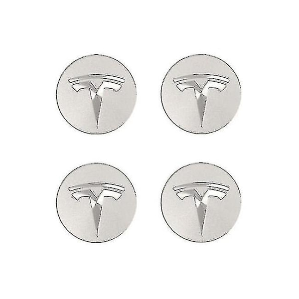 Tesla Model 3/x/s/y Navkapselskruvlock Navkapsel Dekorationslock Modifieringstillbehör Silver (FMY)