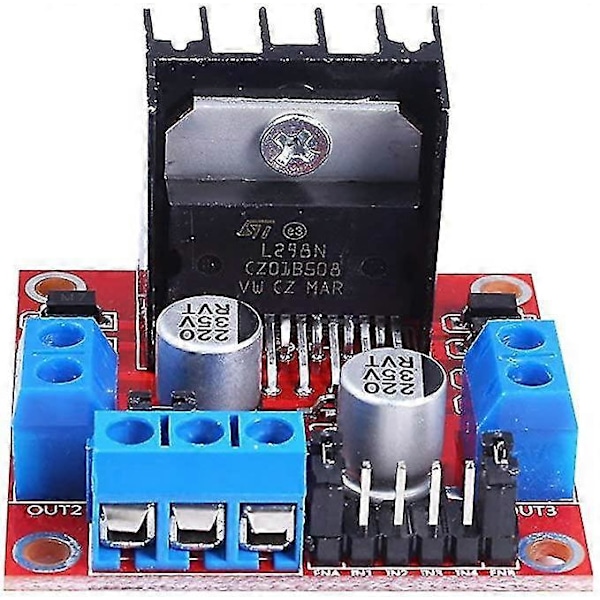 3-pack L298N Motorkortsmodul Dubbel H-brygga DC Motor Drivrutin Kontroller Stepper för Arduino Röd