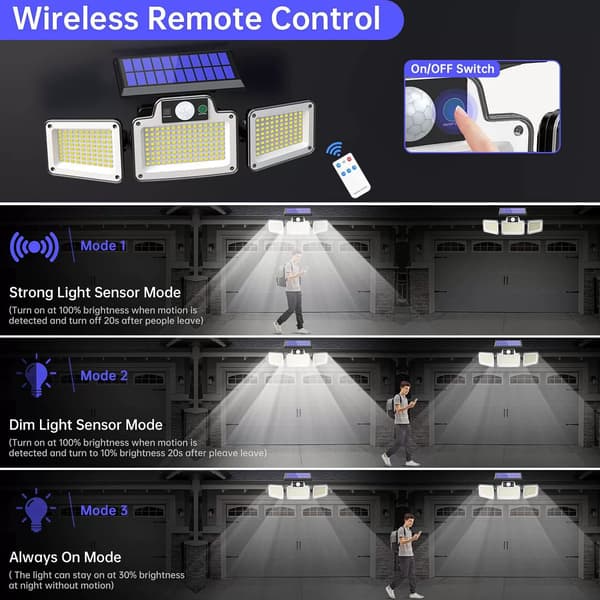 70W 7000LM LED Rörelsesensor Utomhusbelysning, Strålkastare Utomhus, Belysning för Uteplats, Hus, Garage