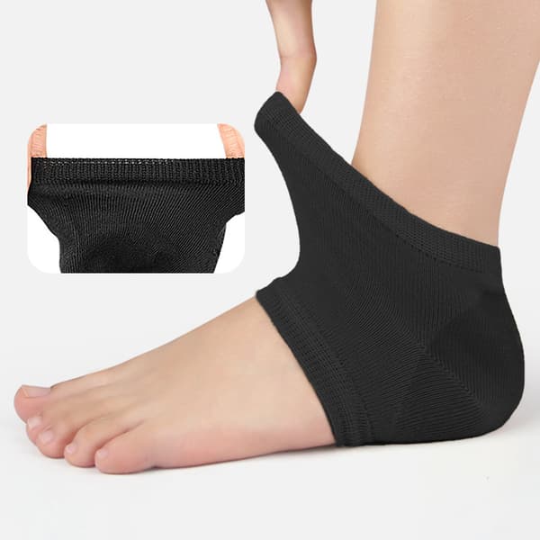 Gelsockor för spruckna hälar, svarta
