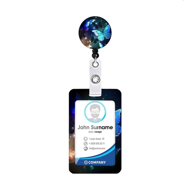 Cute Sloth ID Card Holder with Retractable Reel Model 3