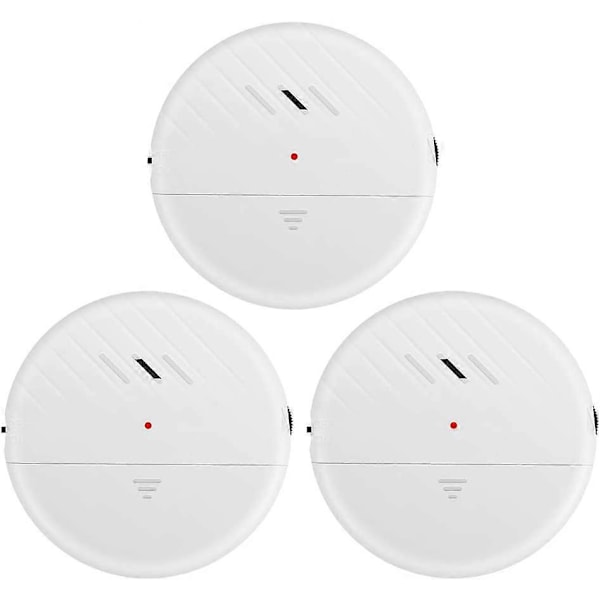 Glasbrottslarm 125dB Fönstervibrationsdetektor Sensorlarm 3-pack Ultratunn Stöldskyddslarm för Dörr och Fönster med Justerbar Känslighet