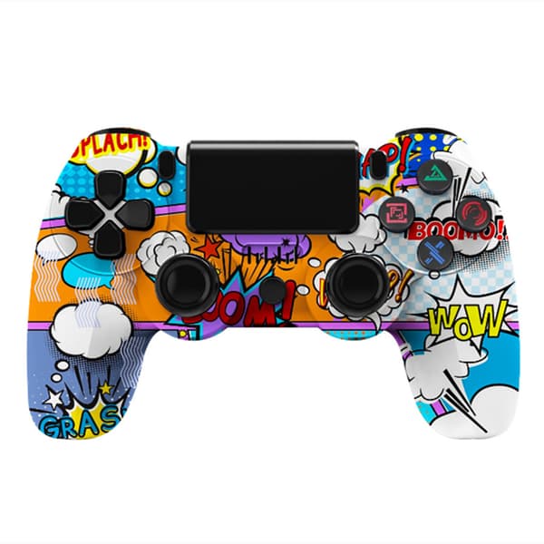 Trådløs controller til PS4/Pro/PS3/Slim/PC/Steam, Bluetooth controller, joystick, understøtter 6-akser, vibration, trykklik