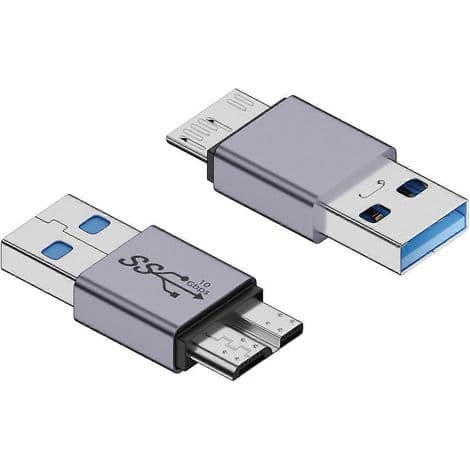 USB 3.0 Type C uros–Micro B naaras -sovitin kiintolevylle ja puhelimelle