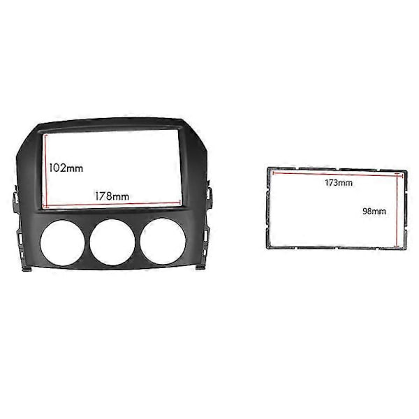 2 Din Bilradio Facia Til Mx-5 Mx5 Miata Dvd Stereo Rammeplade Adapter Montering Instrumentbræt Installation Bezel Trim Kit