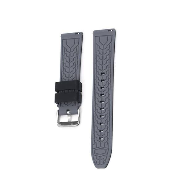 Soft Silicone Strap for Omega x Swatch MoonSwatch Black+Grey