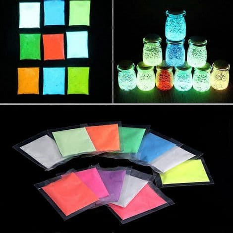 Supersterkt fluorescerende fosforescerende pulver – Pigment som lyser i mørket