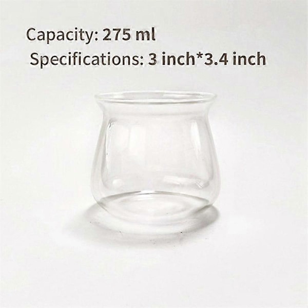 2 st Glas Kaffemuggar Högtemperatur Borosilikatglas Mugg Kaffekopp 275ml Handbryggt Kaffe