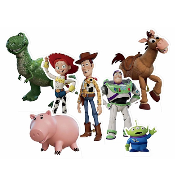 Toy Story -virallinen pöytäkoristeiden pahvileikkauspaketti, 7 kpl