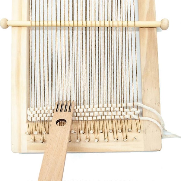 9 st/set Trähandvävstol Verktyg Komplett Stil Stickprojekt Verktyg