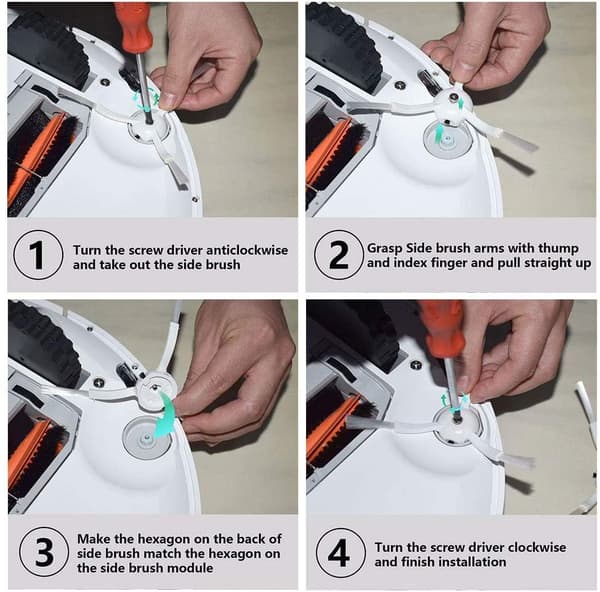 Tilbehør Xiaomi Mi Roborock S4/S5/S6 E2/E3/E4 robotstøvsuger 24 dele