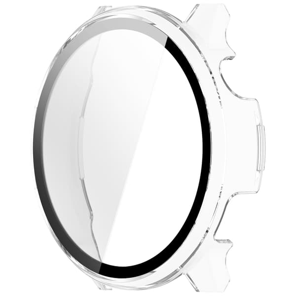 Clear PC Case with Tempered Glass Screen Protector Compatible with Garmin Venu 4 (45mm) - Full Protection